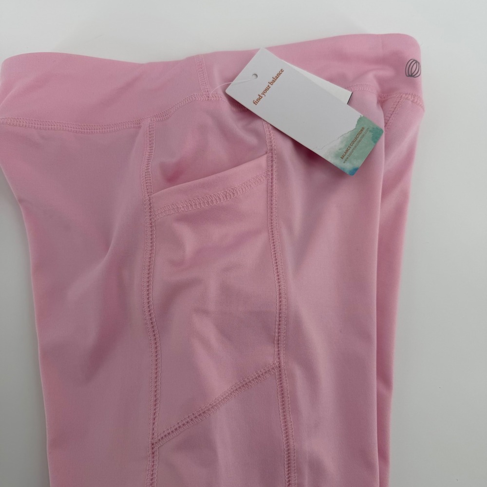 Balance Collection Kids Pink Lady Leggings Size M 10 12 Polyester Spandex Pocket - Picture 4 of 6